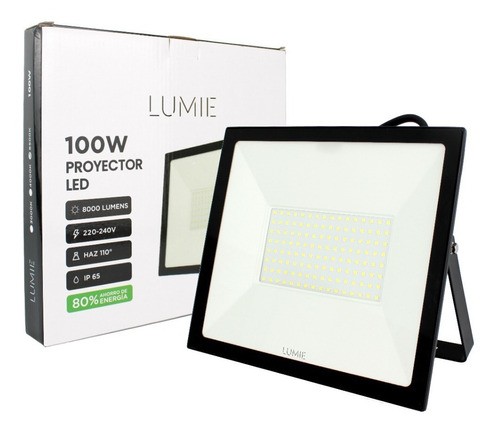 Reflector Led 100w Exterior - Interior Frio Potencia Luz