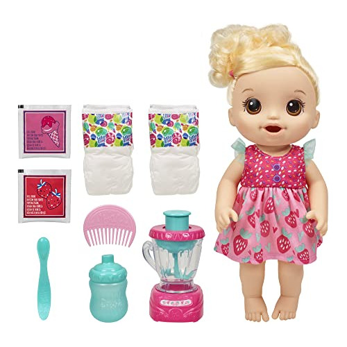 Baby Alive Magical Mixer Baby Doll, Batido De Fresa, Muñeca