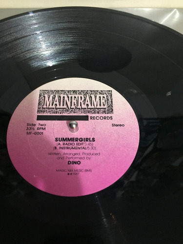 Dino - Summergirls - Vinyl 12¨ Maxi Single (Usado)