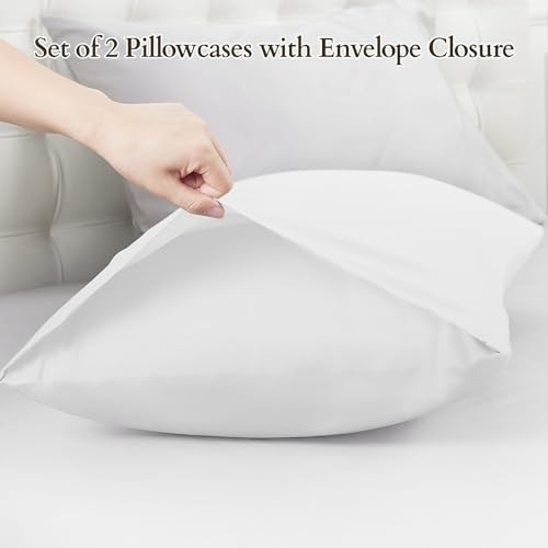 Juego De 2 Fundas De Almohada King 100% Algodón Orgánico