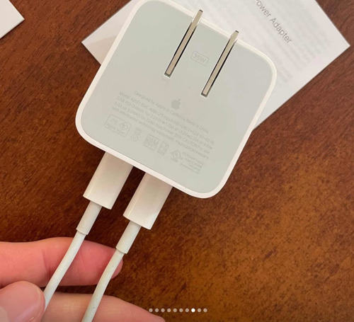 Cargador 35w Dual Usb-c Port Apple iPhone iPad Original