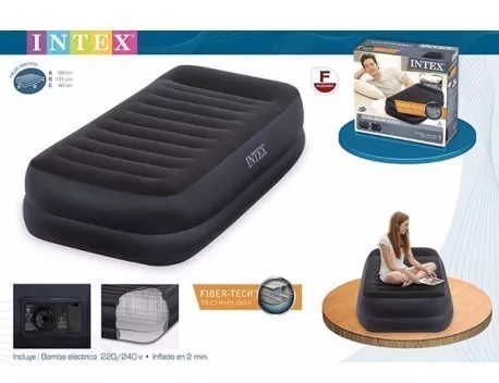 Colchon Inflable Intex 1 Plaza 99cm Ancho Sommier #64422