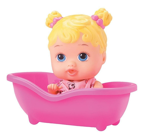 Imagen 1 de 4 de Little Dolls Bebé Bañadera/Rubia Divertoys 8022