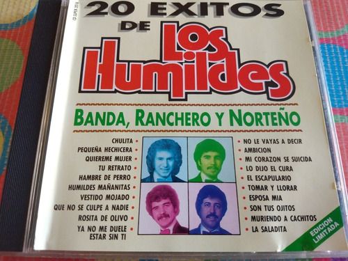 Los Humildes Cd 20 Exitos Banda Ranchero Y Norteño Y 