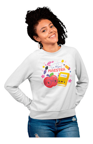 Sudadera Suéter Mejor Maestra Con Tu Nombre Niño / Adulto