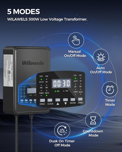 Transformador De Paisaje De Bajo Voltaje De 300 W, Control I