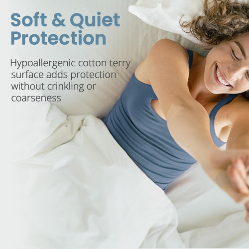 Protector De Colchón Saferest 100% Impermeable Tamaño Queen