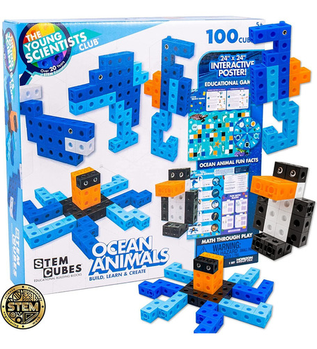 Ocean Animals Stem Cubes, Construye, Aprende Y Crea Con...