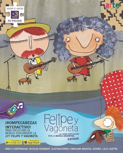 Imagen 1 de 2 de Rompecabezas Interactivo Payada - Felipe Y Vagoneta