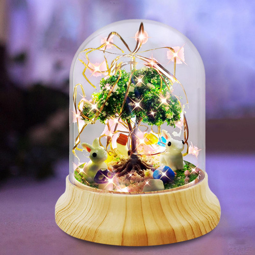 Diy Night Light Materials Bunny Lamp Lámpara De Noche Para