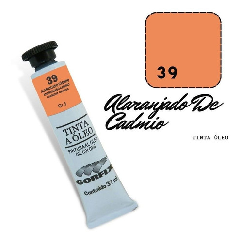 Tinta Óleo 37ml G3 039 Alaranjado De Cádmio Corfix