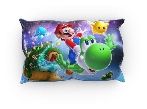 Cojin Almohada Super Mario Galaxy Diseño Nintendo Gaming Color Mario 01