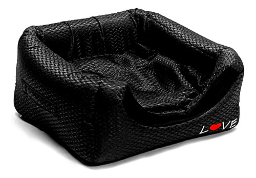 Cama Cucha Para Mascotas Gw1 Love Color Negro