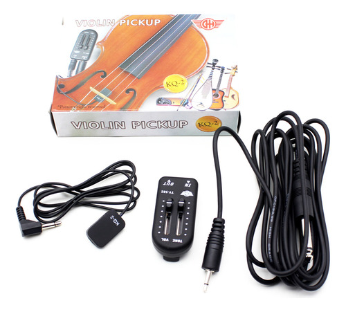 Transductor De Volumen Pickup Piezo Kq-2 Con Cable Para Reco