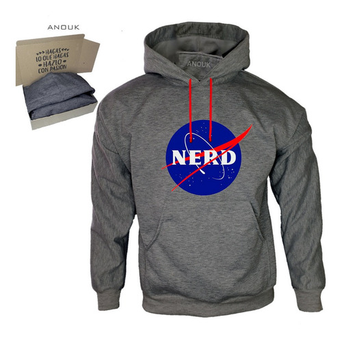 Imagen 3 de 10 de Buzo/hodie Personalizado Nerd Nasa Estampado Unisex Y Niños