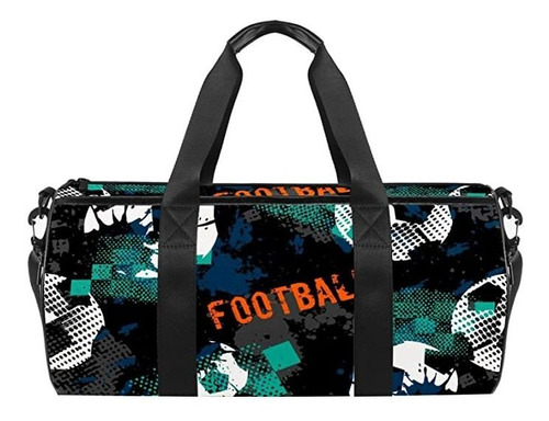 Football Soccer Grunge Duffel Bag For Women Men Sports Gym .