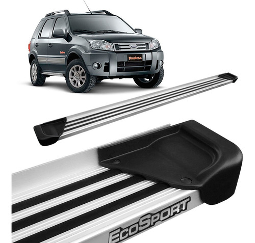 Imagem 1 de 6 de Estribo Lateral Ecosport 2010 2011 2012 Alumínio Natural A1