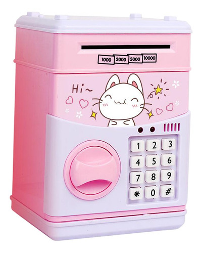 Saving Money Coin Box Pink Cat
