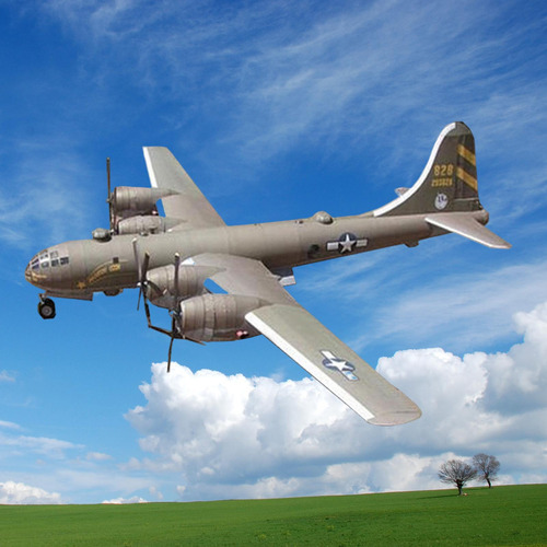 American B29 Avión De Modelo De Papel 1/48 Escala Hogar