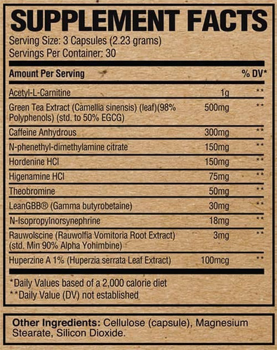 Raw Nutrition Ignite 120 Capsulas Sabor Sin Sabor
