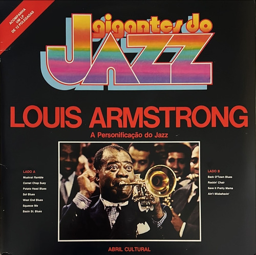 Louis Armstrong A Pers.do Jazz + Biobgrafia Lp In Brasil (Usado)