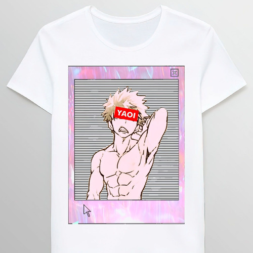 Remera Bnha Kaachan Yaoi Ahegao Boy Glitch Edit 44379061