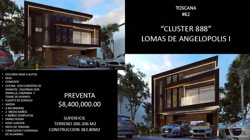 Hermosa Residencia En Preventa En Cluster 888 En Lomas De Angelopolis I, San Andres Cholula, Puebla(bar)