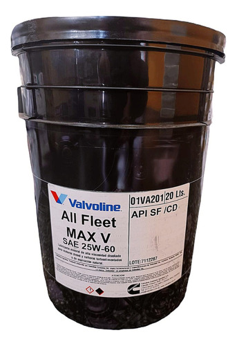 Aceite Valvoline All-fleet Sae 25w-60 20lts --roll Steel--