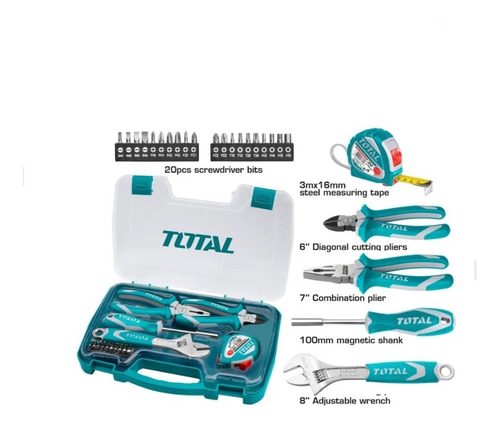 Imagen 2 de 3 de Set Kit Herramientas Pinzas Puntas 25 Pzas Total- Tofema