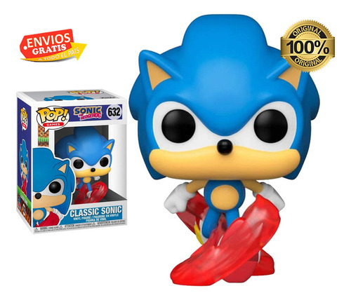 Funko Pop Sonic Clasico Juego 632 Videojuego Azul Hedgehog