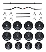 Comprar Kit Gym Bro Pesas Mancuernas Barras Y Discos 100lb Ajustable