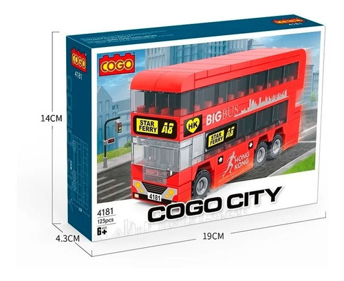 Bloques Cogo - Autobus 123 Pcs - Cogo City - Vamos A Jugar