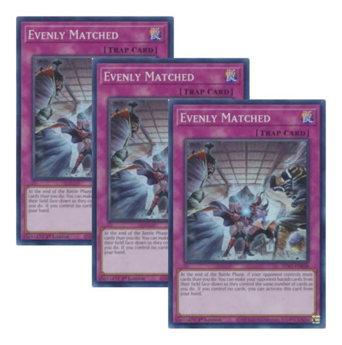 Yugioh! X3 Evenly Matched - Sdbt (super Rare) Tercia Evenly Matched Inglés (Usado)