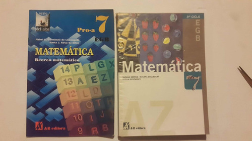 Matemática 7 Y 9. Az Editora.  3er Ciclo. Lote De 2.