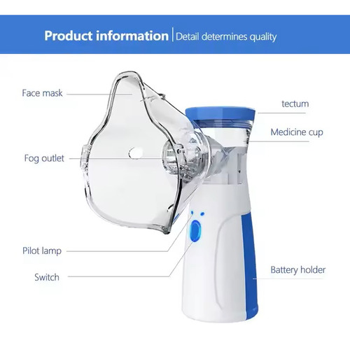 Nebulizad0r Portátil Kit Completo Adultos Niños Recargable