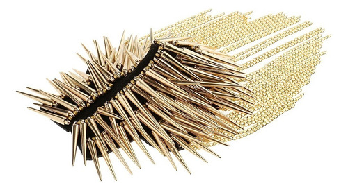 Charretera Epaulet Con Borlas De Cadena Remaches Estilo Rock