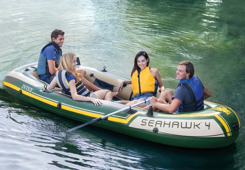 Imagen 6 de 6 de Bote Inflable Intex Para 4 Personas - Seahawk 4
