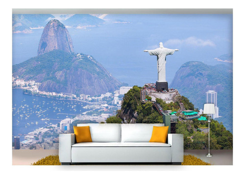 Papel De Parede Rio De Janeiro Cristo 6m² Efeito 3d