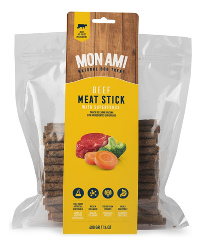 Snack Saludable Stick Beef Meat Mon Ami 400gr Carne 