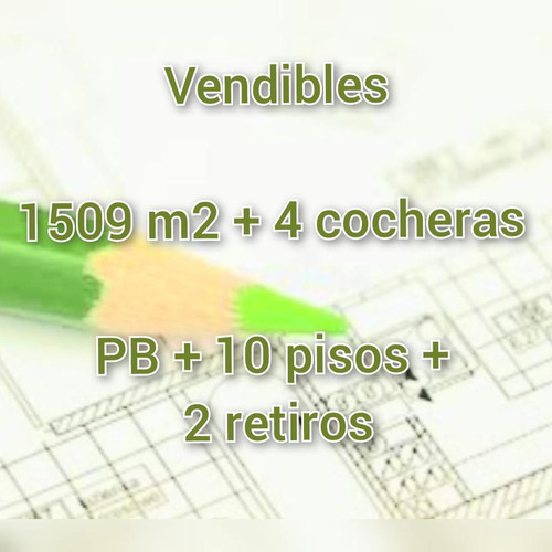 Terreno En Villa Crespo, Muñecas Al 1000, Con 1442 M2 Vendibles   5 Cocheras