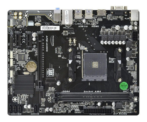 Placa Mãe Pcware Amd Ryzen Matx Apm-a320g Ddr4 32gb