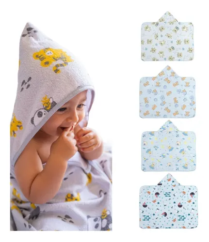 Kit : 2 Toalha Banho Bebe Capuz De Bichinho 100% Algodão Menor preço em Kit : 2 Toalha Banho Bebe Capuz De Bichinho 100% Algodão