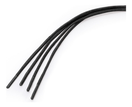 Agujeta Redonda Cordón Para Bota Negro 1.8m 4pcs