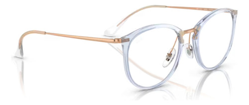Lentes Rayban Rx7140 Colores Oftalmico Color 8336 Transparent Light Blue