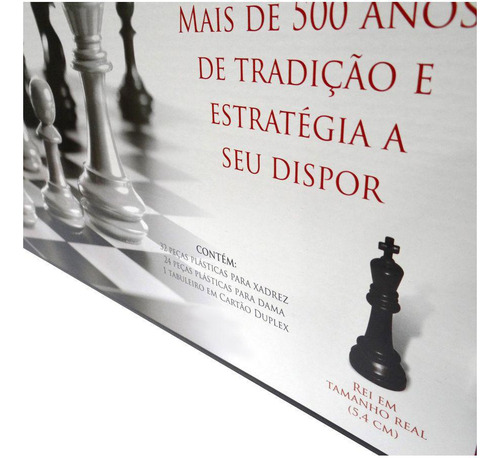 Jogo De Tabuleiro Xadrez E Dama Estratégia Em Dose Dupla