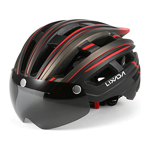 Lixada Adult Bike Helmet Mountain Bike Casco Con Gafas Magné
