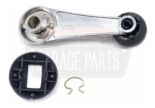 Imagem 4 de 7 de Kit 4 Manivelas Vidro Metal Cromada Chevette Opala Caravan