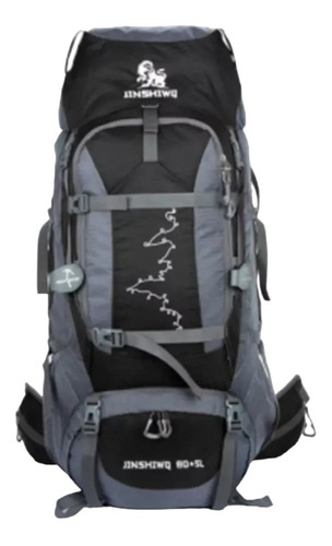 Mochila Camping 80+5 Trekking Senderismo Impermeable Barras