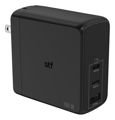 Cargador De Pared Gan 100w Stf Carga Ultra Rápida 3a
