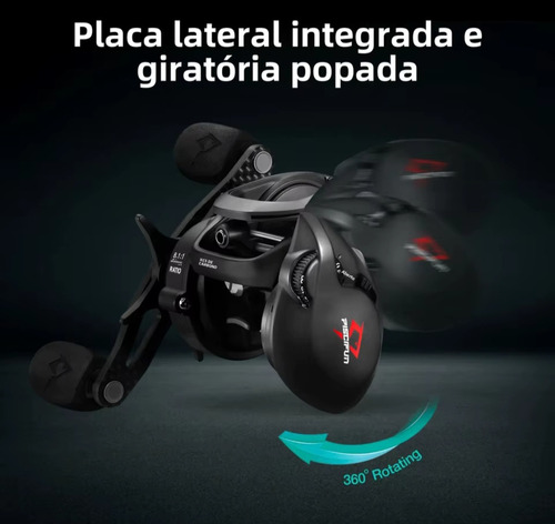 Carretilha Piscifun Carbon Xcs 8.1:1 - Manivela Esquerda Branco Esquerdo
